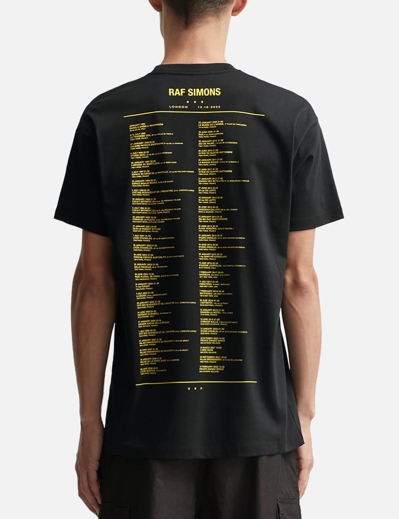 Raf Simons - Printworks Tour T-shirt | HBX - Globally Curated