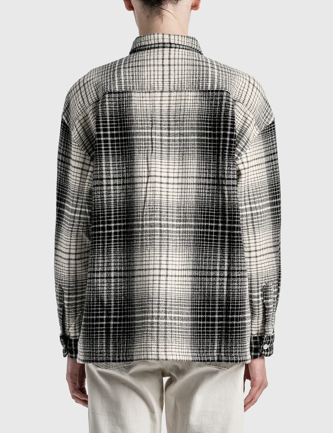 Cootie Productions - Ombre Check Open Collar Pullover Shirt | HBX 
