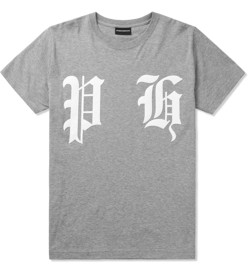 PHENOMENON - Grey Wappen T-Shirt | HBX
