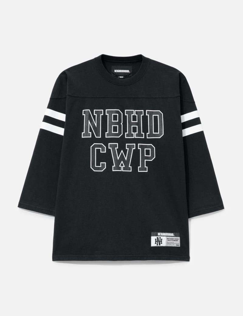 NEIGHBORHOOD Football Shirt LS - Long sleeve cotton tee with front