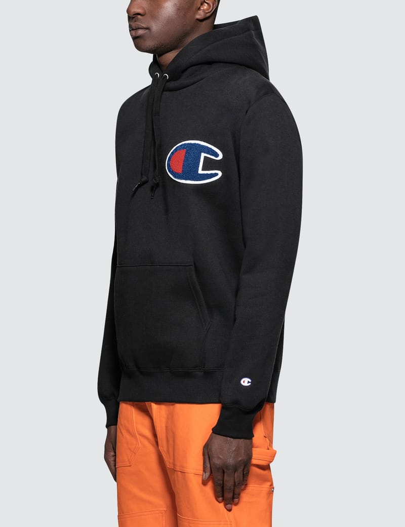 Champion big logo hoodie japan new arrivals
