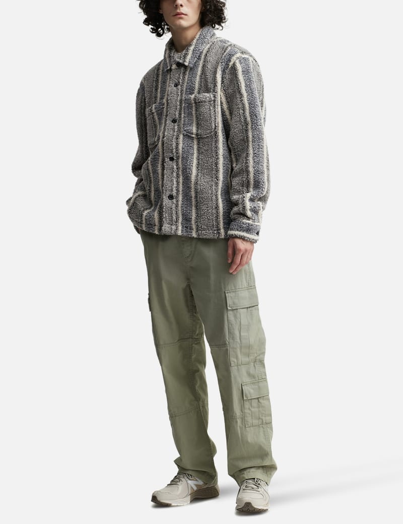 Stüssy - Striped Sherpa Shirt | HBX - HYPEBEAST 為您搜羅全球潮流