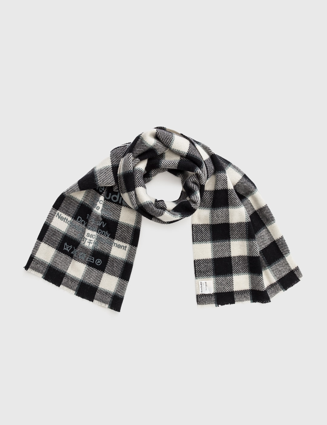 Acne Studios - Check Wool Scarf | HBX