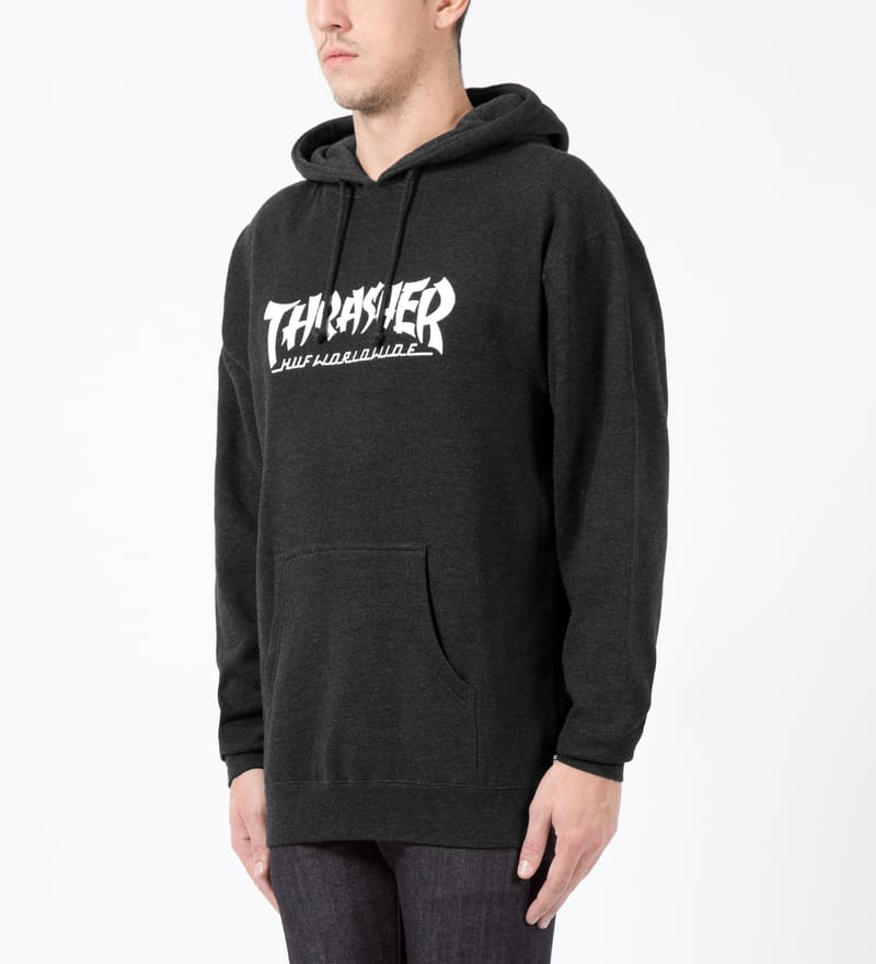 Huf - HUF x THRASHER Charcoal Heather Asia Tour Hoodie | HBX