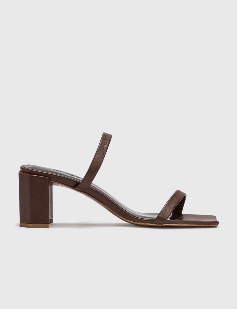 BY FAR TANYA SEQUOIA NAPPA LEATHER SANDALS HBX Globally