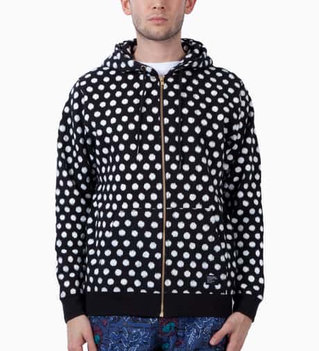 Stüssy - Black Scratch Dot Zip Hoodie | HBX - Globally