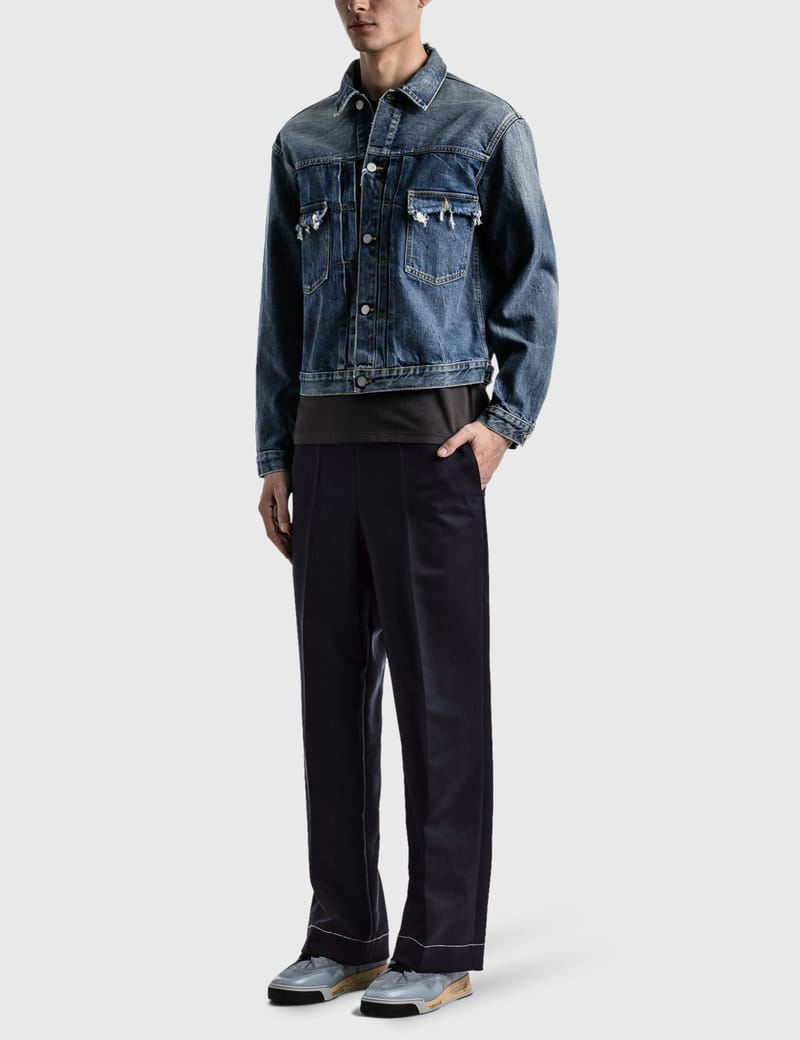 Maison Margiela - Destroyed Denim Jacket | HBX - Globally Curated