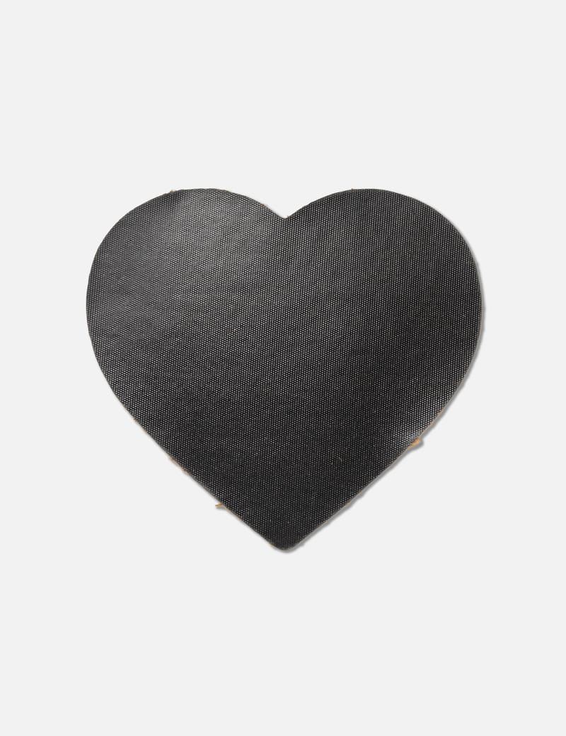 Human Made Heart Rug Small - Handmade beige rug with heart motif