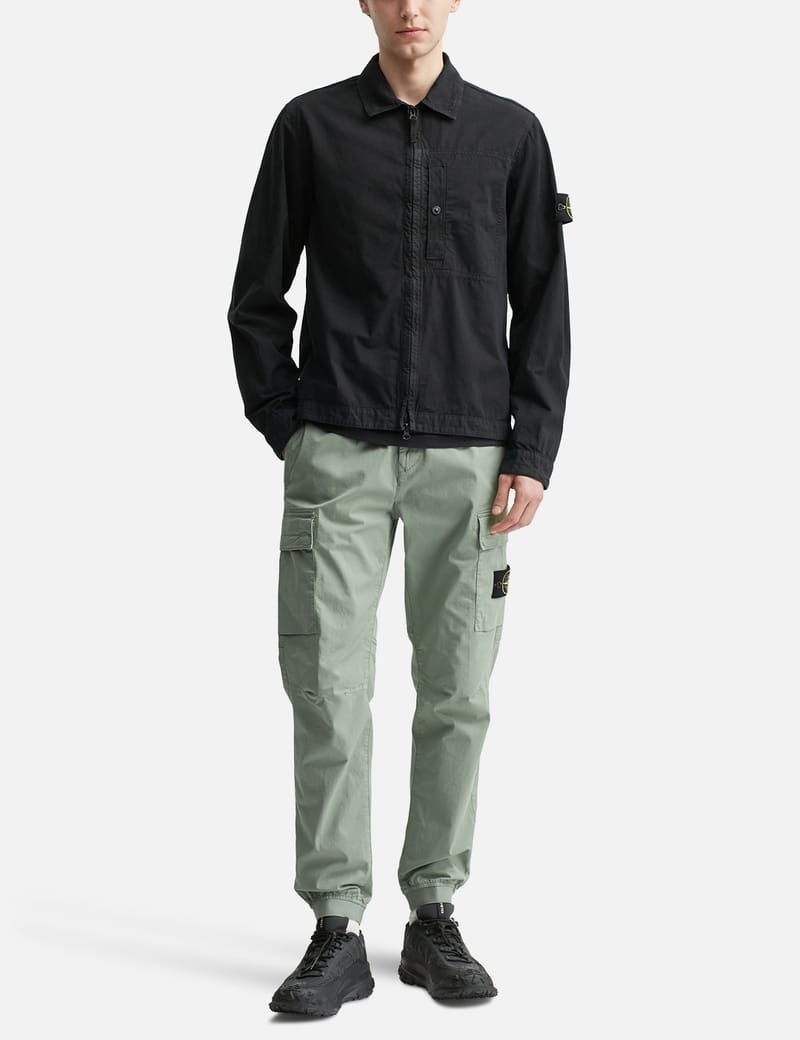 Stone Island - Old Effect Cotton Overshirt | HBX - Globally