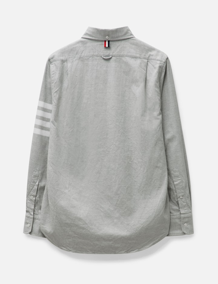 Thom Browne - Solid Flannel Shirting 4-Bar Nametag Straight Fit Shirt | HBX