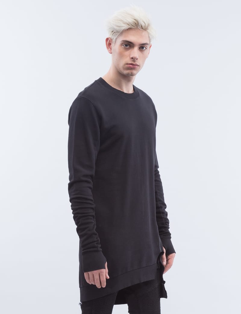 Thom/krom - Asymmetric Bottom Hem Sweater | HBX - Globally Curated