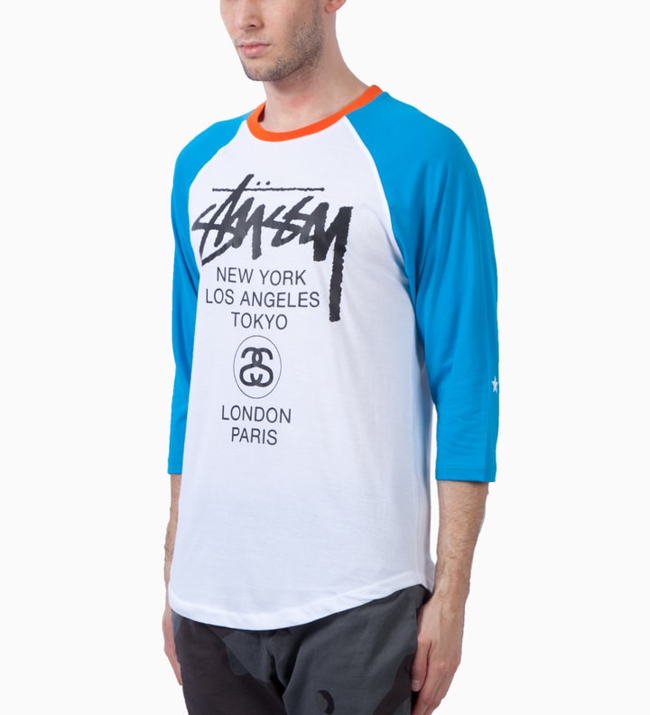 Stüssy - Turquoise Baseball WT Raglan T-Shirt | HBX