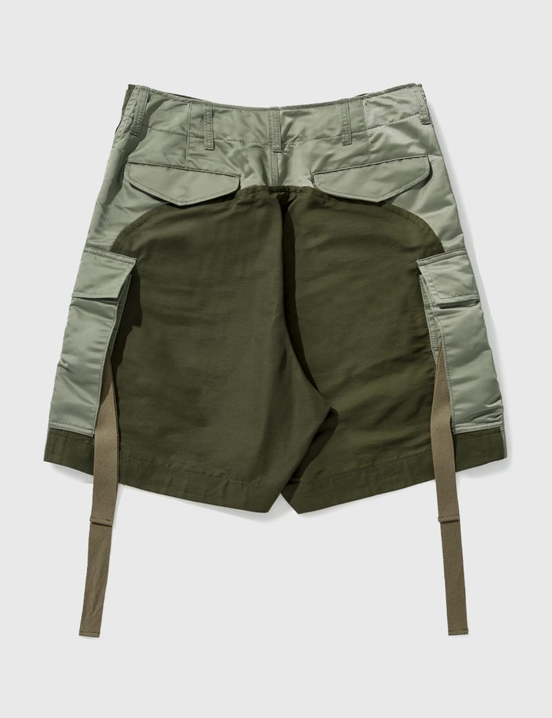 Sacai - Nylon Twill Mix Shorts | HBX - Globally Curated Fashion