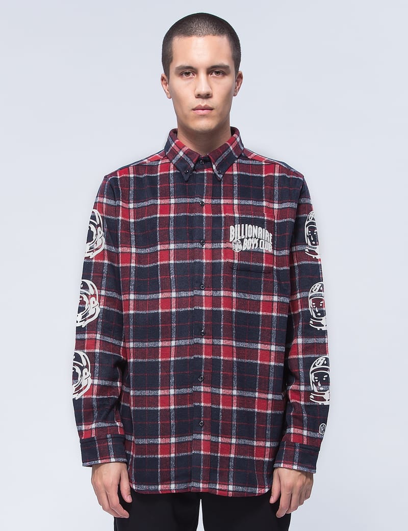Billionaire Boys Club - Helmet Print Flannel Shirt | HBX