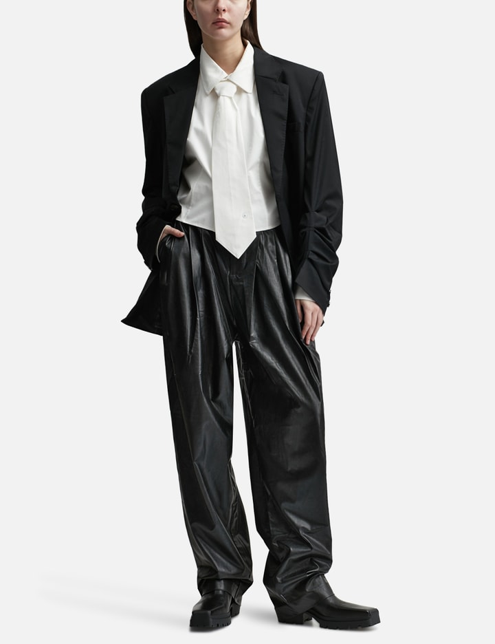 Lesugiatelier FAUX LEATHER RIVET PANTS HBX Globally Curated