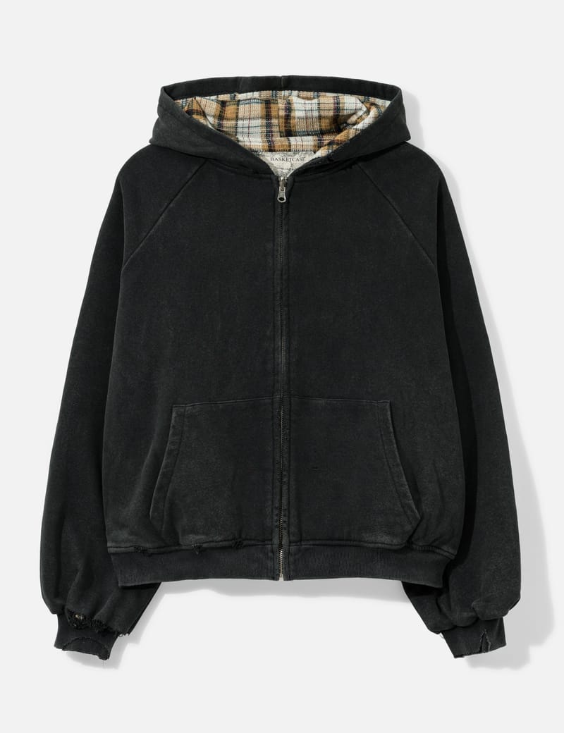 Basketcase Bulldog Thermal Lined Zip - Distressed thermal-lined