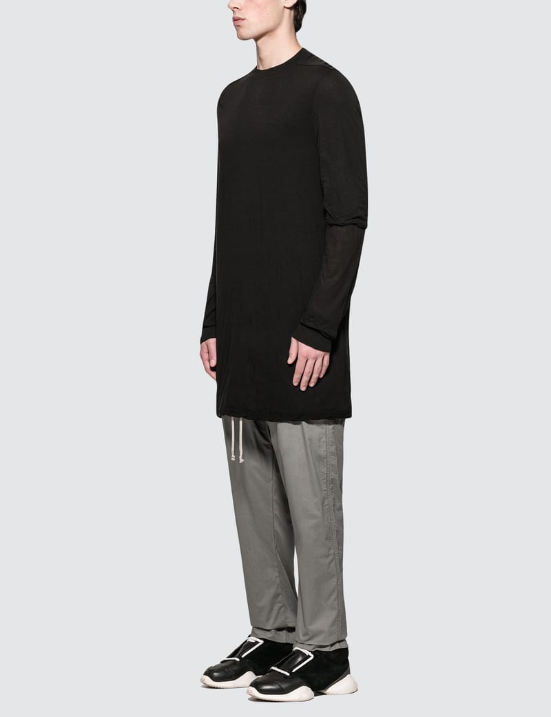 大人気! RICK OWENS DRKSHDW  Hustler クルーネックTシャツ RICK OWENS DRKSHDW - 【24AW】レイヤード ハスラー ロング