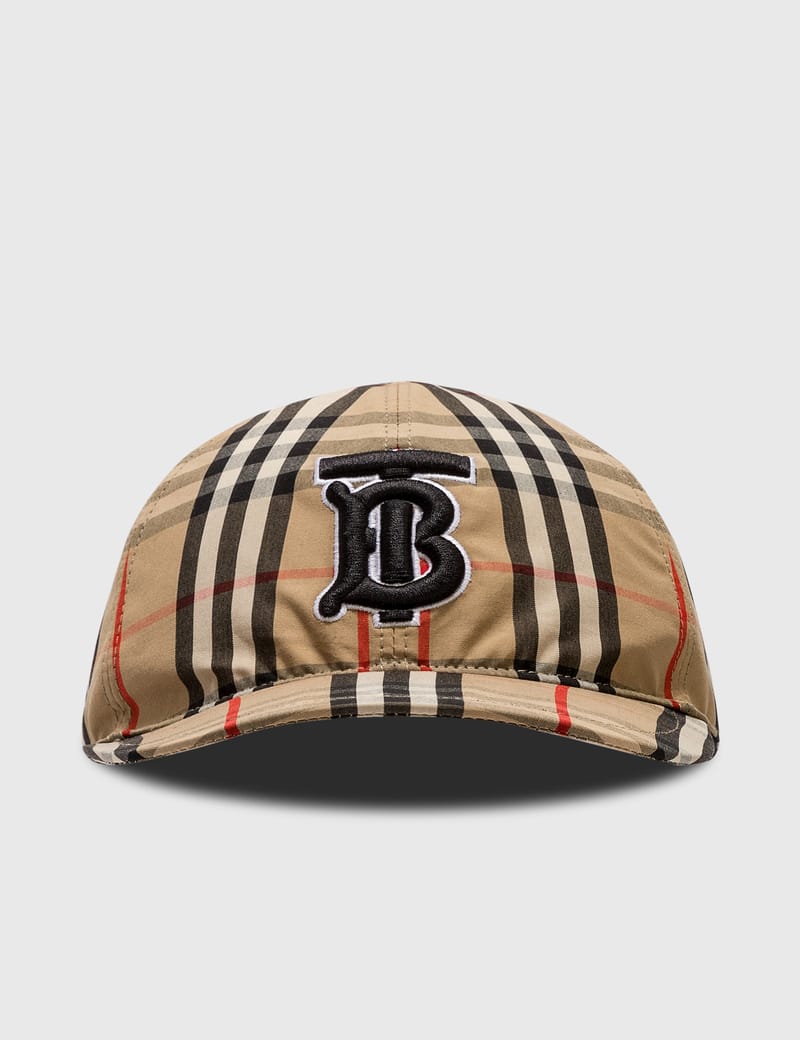 Burberry - Monogram Motif Vintage Check Cotton Baseball Cap