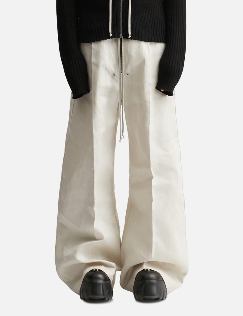 rick owens hollywood wide bela ロングパンツ Rick Owens - Hollywood Wide Bela Pants In Dinge Linen Twill | HBX