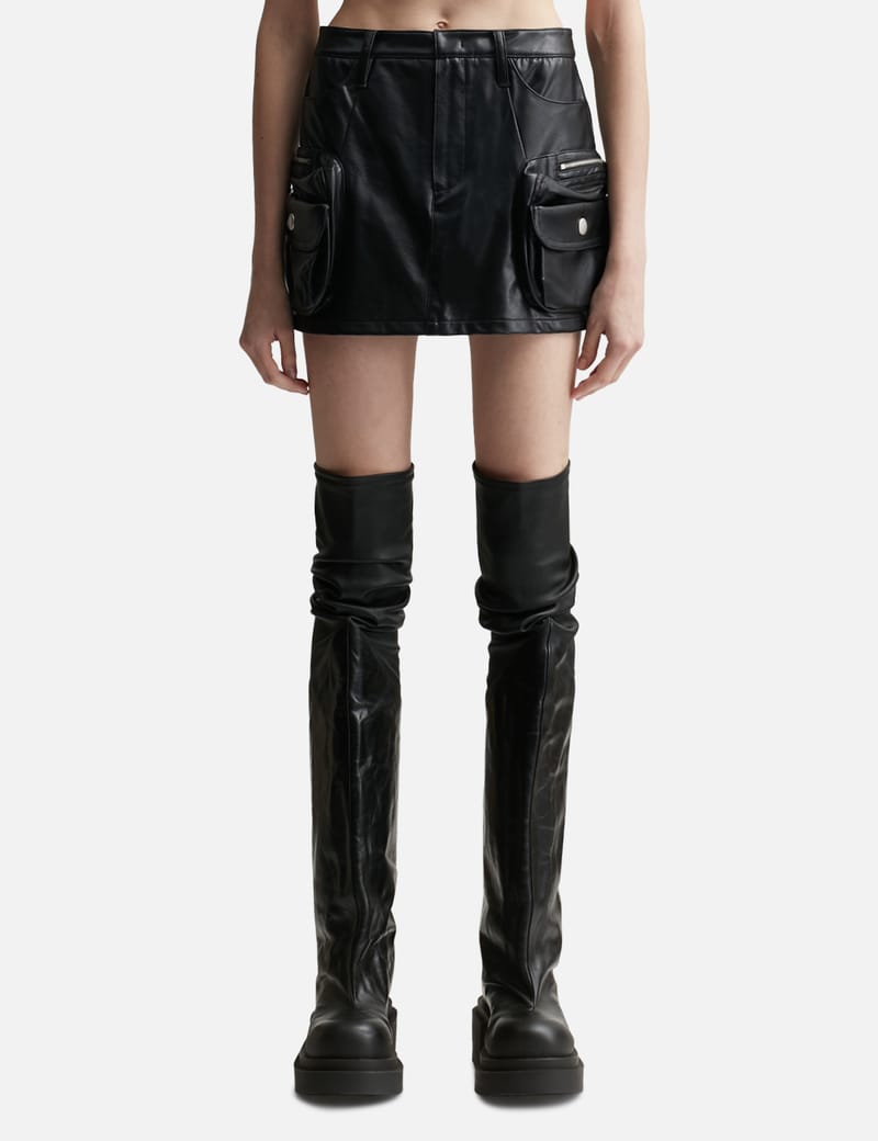 Leather utility skirt best sale