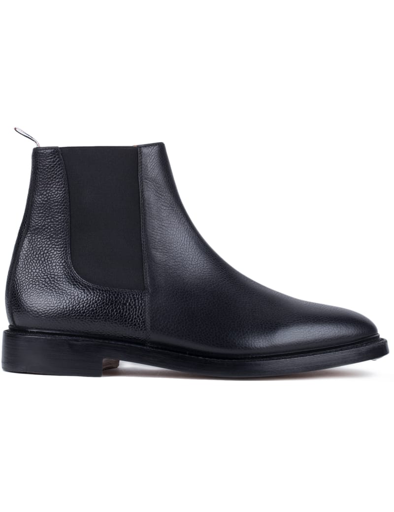 Thom Browne Pebble Grain Leather Chelsea Boots HBX