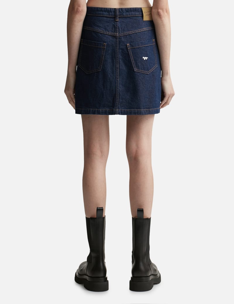 Maison Kitsuné - Buttoned Denim Mini Skirt | HBX - Globally