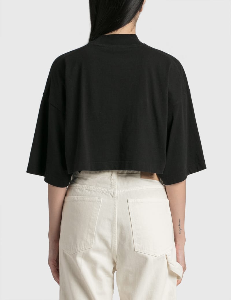 VIP【関税送料無料】希少 Palm Angels Cropped Paradise T-shirt PARADISE PALM CROPPED TEE in IVORY - PINK for Women | Palm
