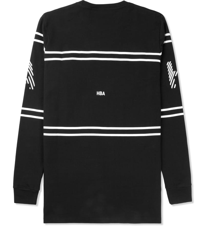 Hood By Air. - Black Thumbprint Stripe L/S T-Shirt | HBX