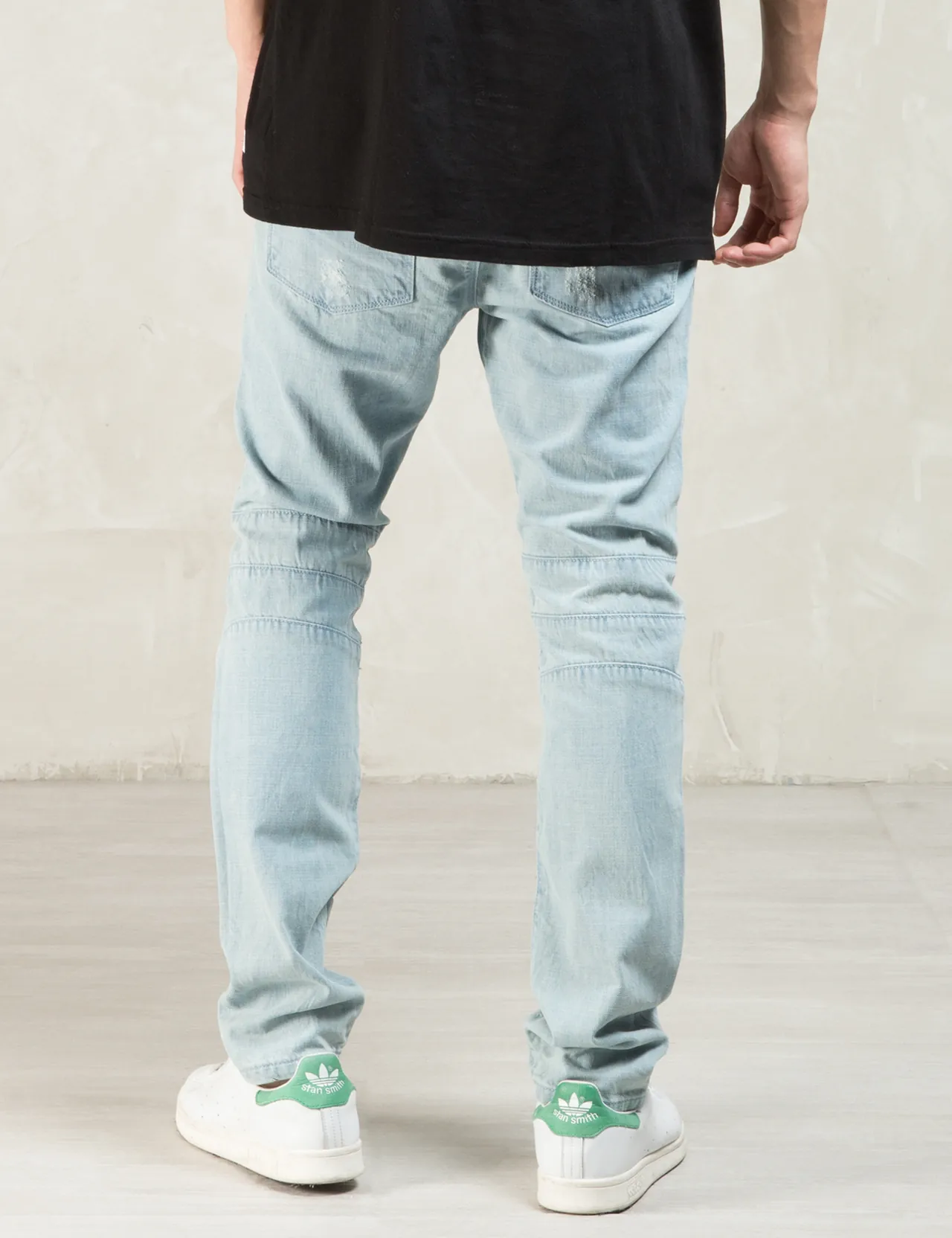 Stampd - Blue Distressed Panel Denim | HBX - Globally Curated