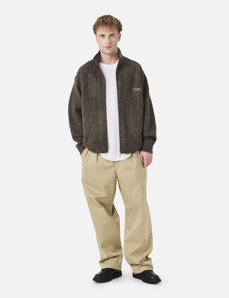 Nanamica OOAL Zip Up Mohair Jacket - Shop a textured oversized