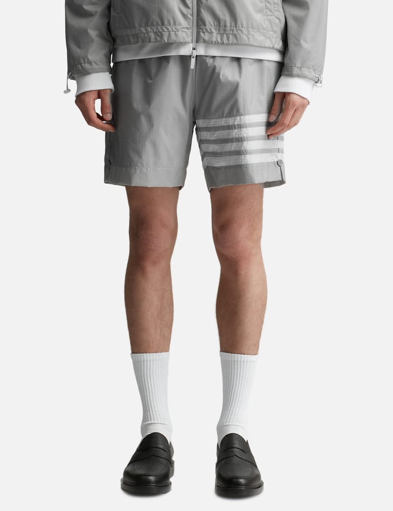 Thom Browne - 4-Bar Mid Thigh Shorts | HBX - Globally
