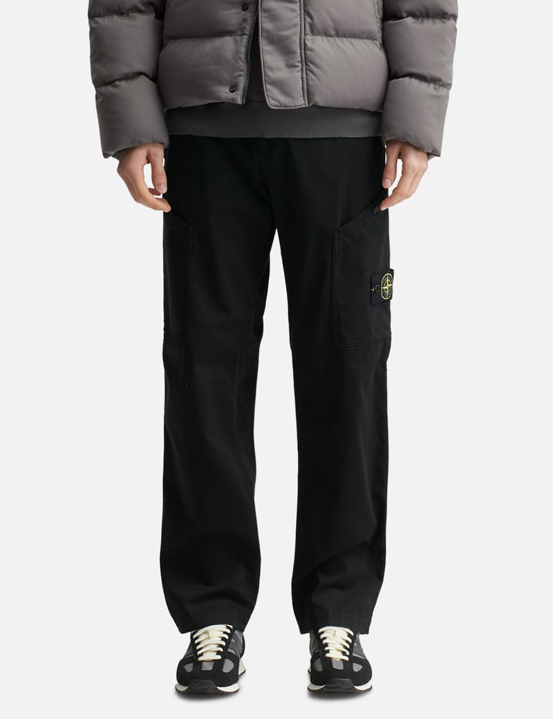 パンツ STONE  Garment Dyed Cargo Pants Stone Island Garment Dye Cargo Pants - Black stretch cotton cargos