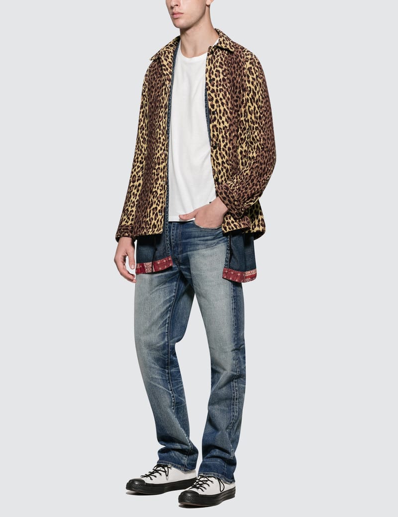 SOPHNET. - Denim Long Shirt Cardigan | HBX - ハイプビースト