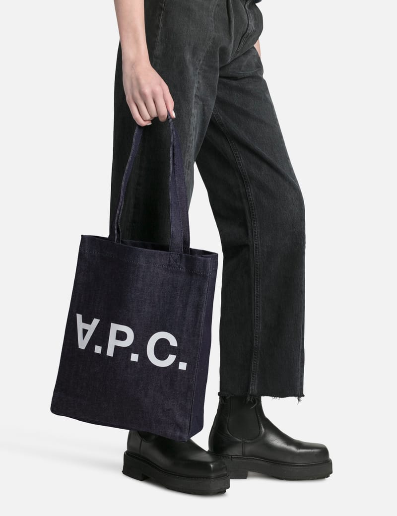 A.P.C. Laure Tote Bag - Indigo Japanese denim tote with V.P.C.