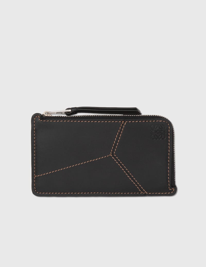 【LOEWE】パズルステッチ バイフォールド カードホルダー　【ブラック】 ロエベ - パズルステッチ バイフォールド カードホルダー | HBX