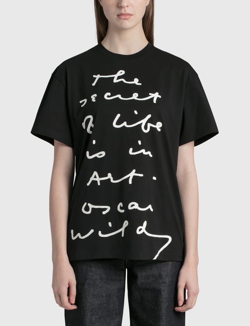 ☆JW Anderson☆ PERSPECTIVEワーディングコットンTシャツ♪ ☆JW Anderson☆ PERSPECTIVEワーディングコットンTシャツ♪ JW
