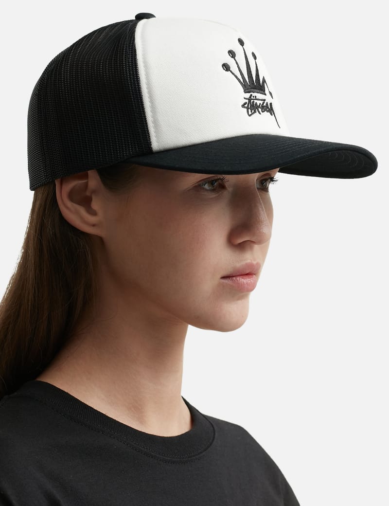 Stussy CROWN STOCK TRUCKER CAP black-