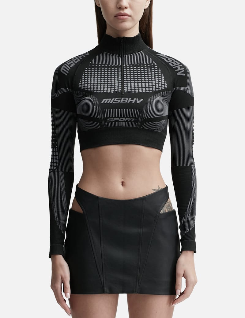 Crop top quarter store zip