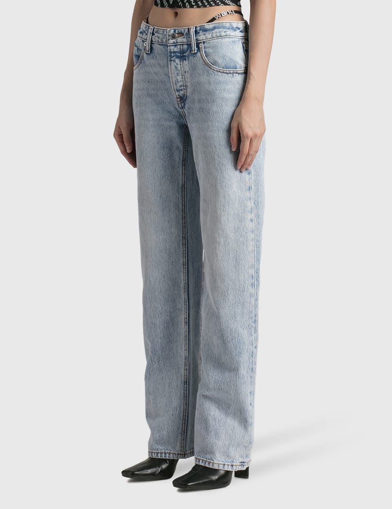 T By Alexander Wang - Diamante Logo Strap Layer Jeans | HBX T By Alexander Wang - Diamante Logo Strap Layer Jeans | HBX