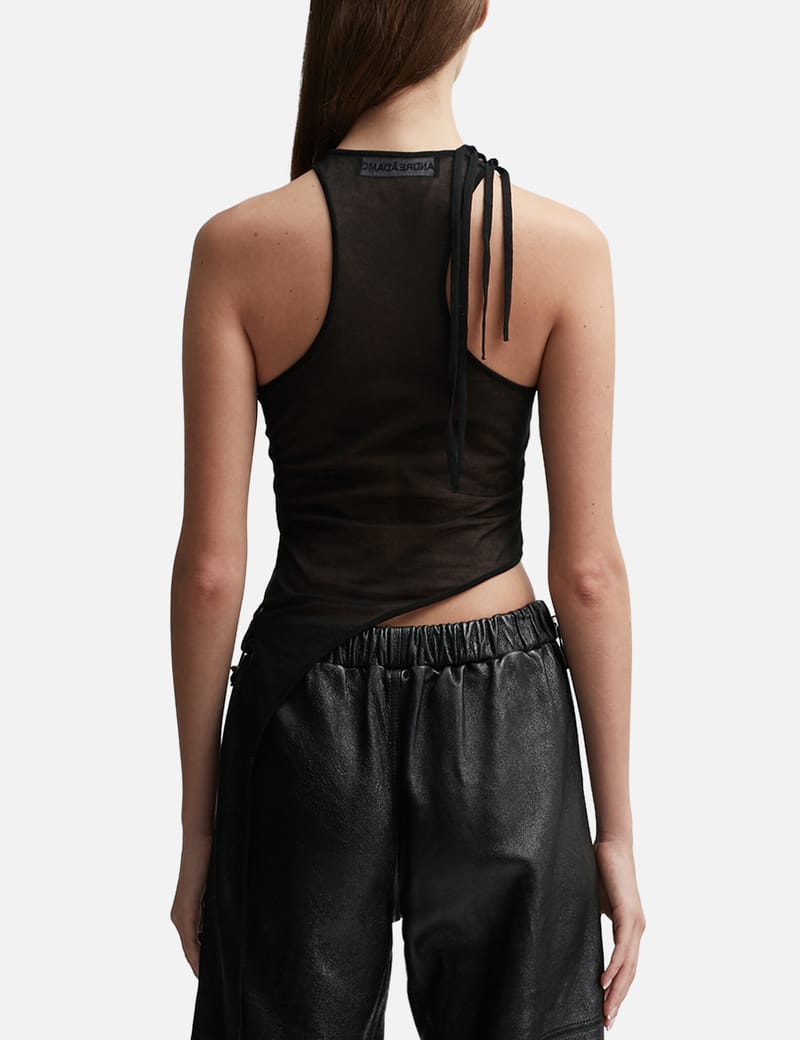ANDREĀDAMO - Transparent Knit Tank Top | HBX