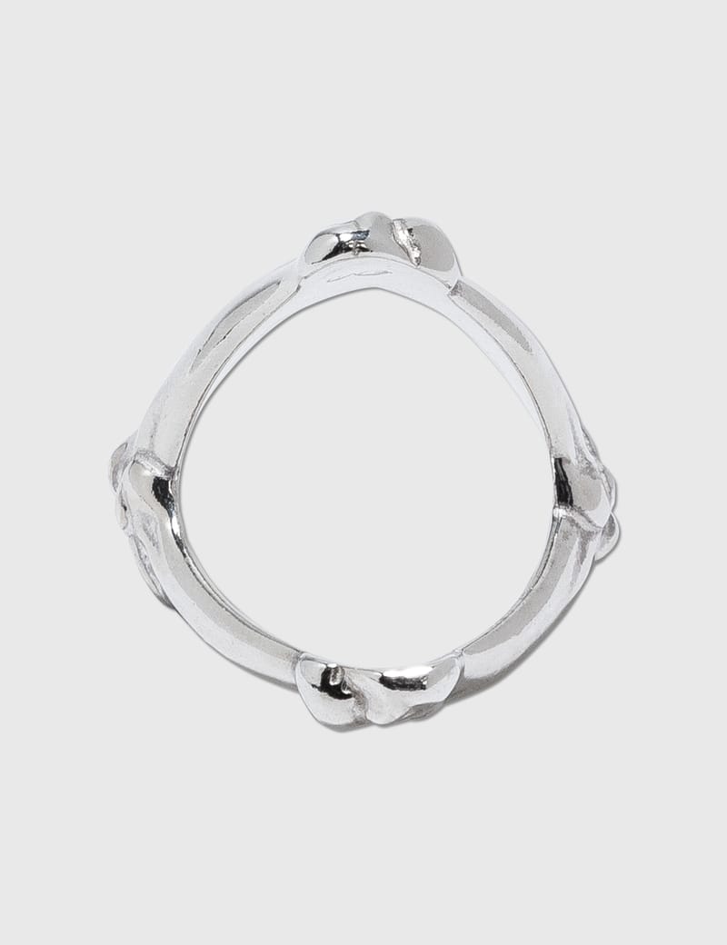 【TAKAHIROMIYASHITA TheSoloist.】 BONE SHAPED VICTORY RING. bone shaped victory ring - sspj.0020-gold
