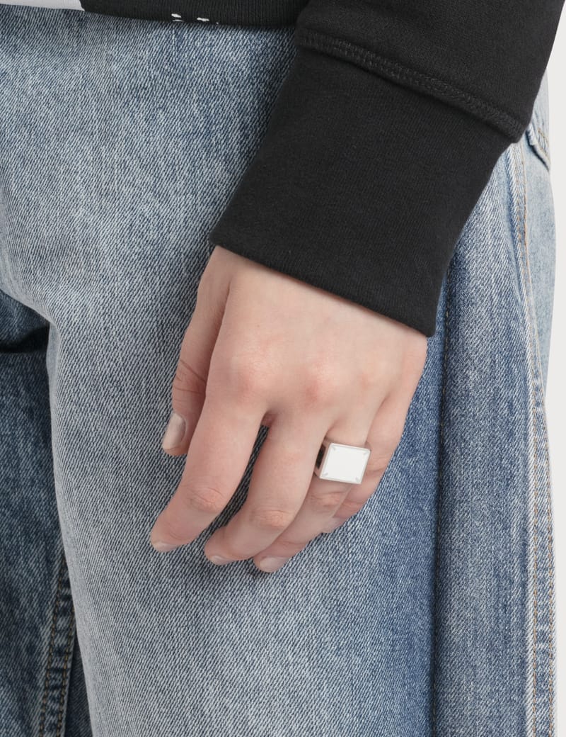 Maison Margiela - 4 Stitches Silver Ring | HBX