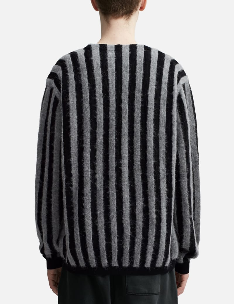 Maison Kitsuné - Striped Comfort Cardigan | HBX - Globally Curated