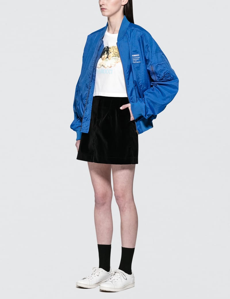 Fiorucci☆子牛革☆leather 短丈“bomber jacket Fiorucci☆子牛革☆leather 短丈“bomber jacket