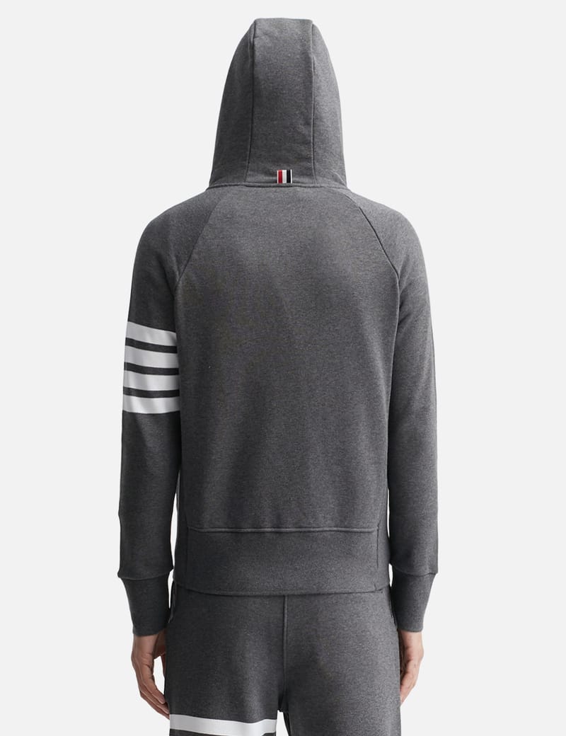 Thom Browne - Classic Loopback 4-Bar Full Zip Hoodie | HBX