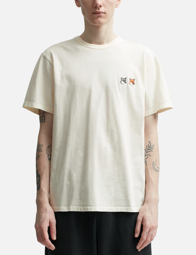 Maison Kitsuné - Double Fox Head Patch Classic T-shirt | HBX