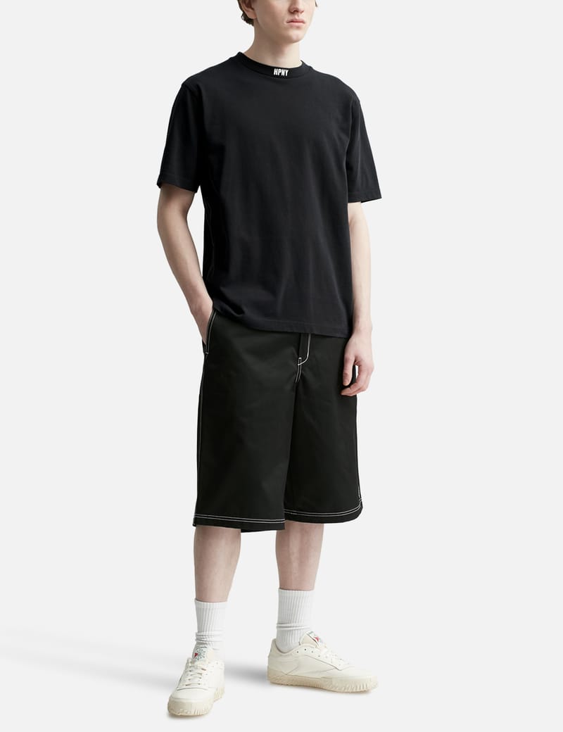 HERON PRESTON® - White Stitch Canvas Shorts | HBX - Globally