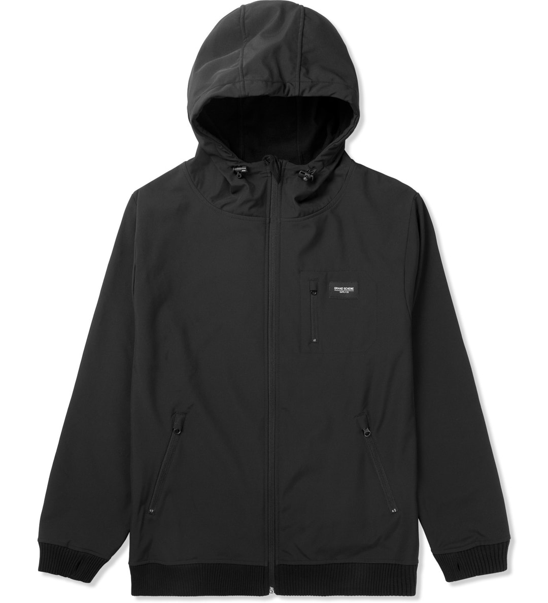 GRAND SCHEME Black Tech Fleece Jacket HBX Globally Curated