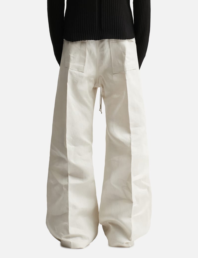 Rick Owens - Hollywood Wide Bela Pants In Dinge Linen Twill | HBX
