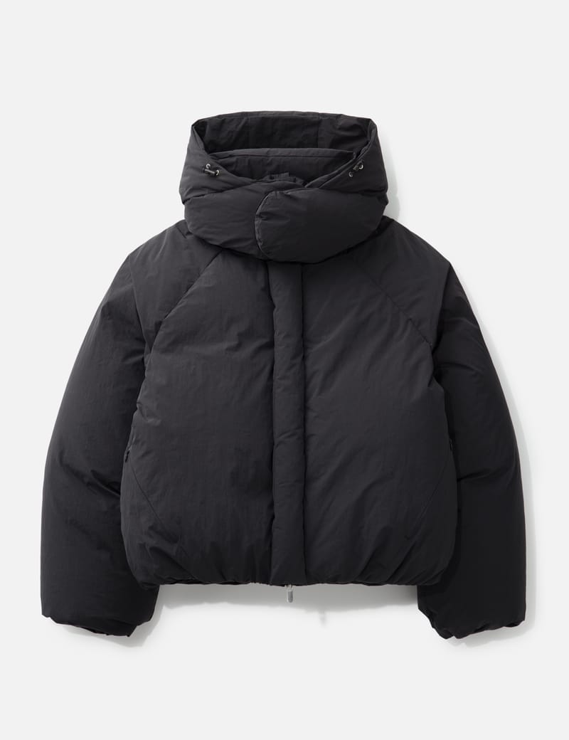 Seventh Space Coat - Oversized, cropped down coat in water